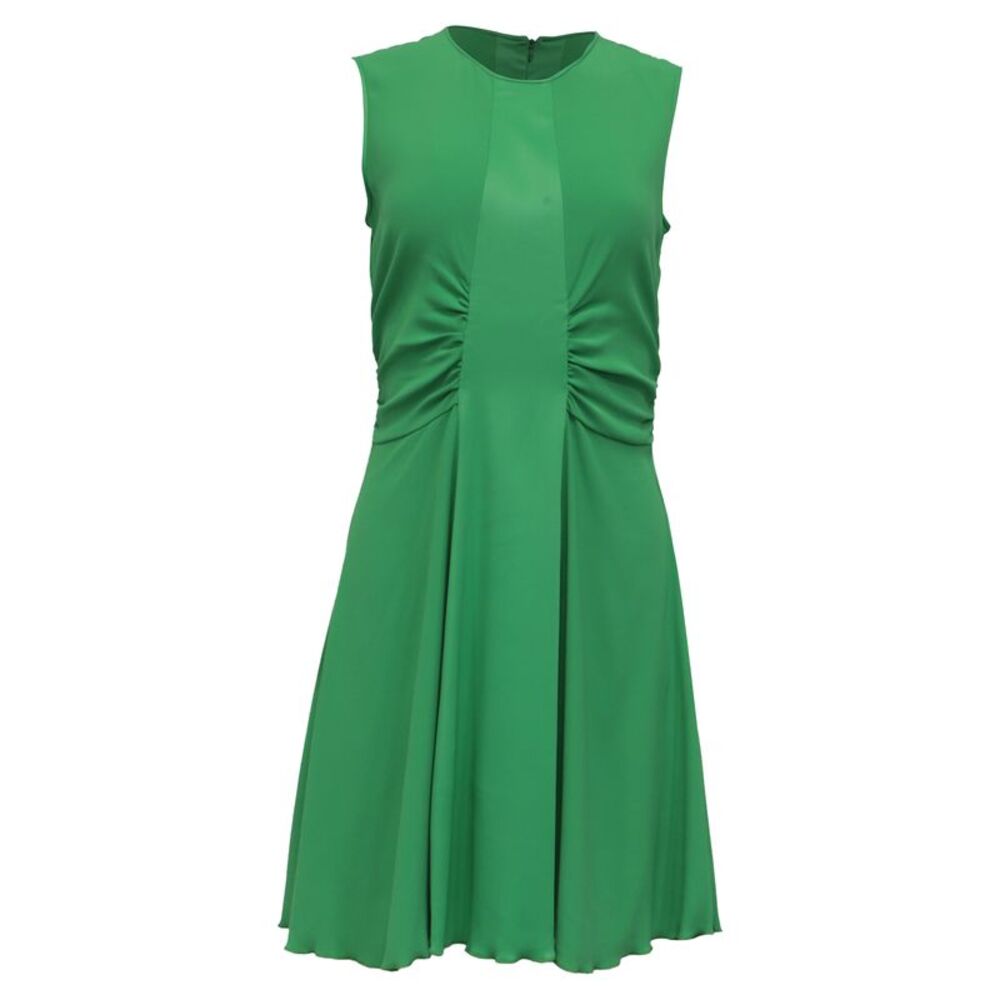 Sandro Risla Midi Green Flare Dress in Green Viscose